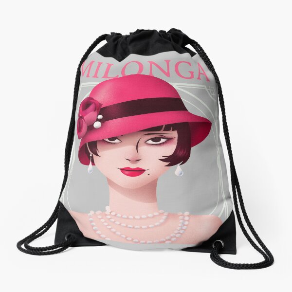 Deux Lux GORGEOUS pink bucket drawstring backpack woven