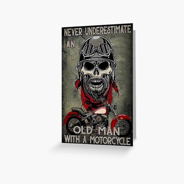 Item preview, Never Underestimate An Old Man With A Motorcycle designed and sold by YimHrishi.