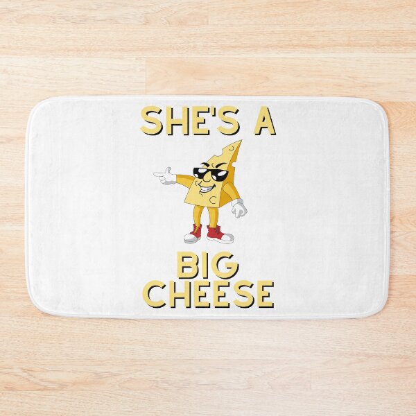 Item preview, She's A Big Cheese - Unisex White T-Shirt - Funny Joke Design for Hot Shots, CEO, Chancers, Wannabes, Bosses etc designed and sold by raretshirtsuk.