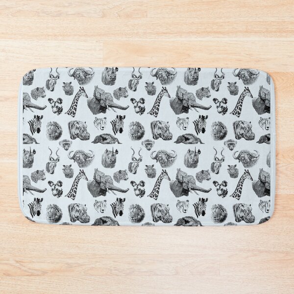 Item preview, African Wildlife in Black and White Pattern Design designed and sold by Scotch Macaskill.