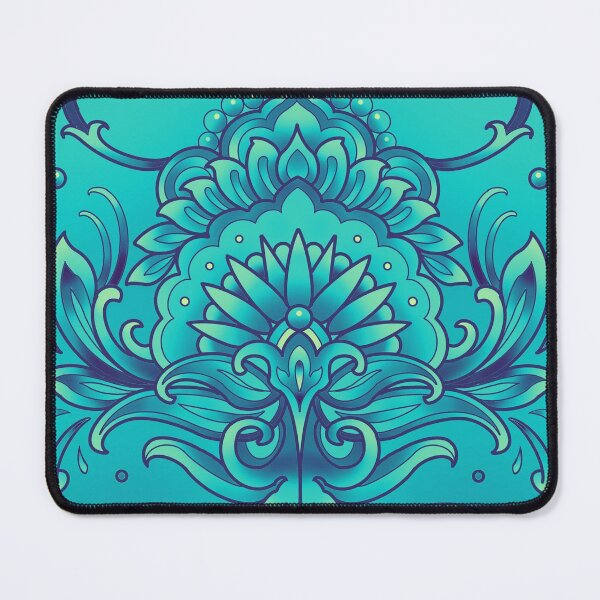 Item preview, turquoise mandala mehendi henna style designed and sold by weilertsen.