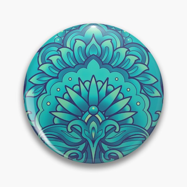 Item preview, turquoise  mandala mehendi henna style designed and sold by weilertsen.