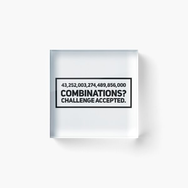 Item preview, 43 Quintillion combinations? Challenge accepted designed and sold by ASchumac.