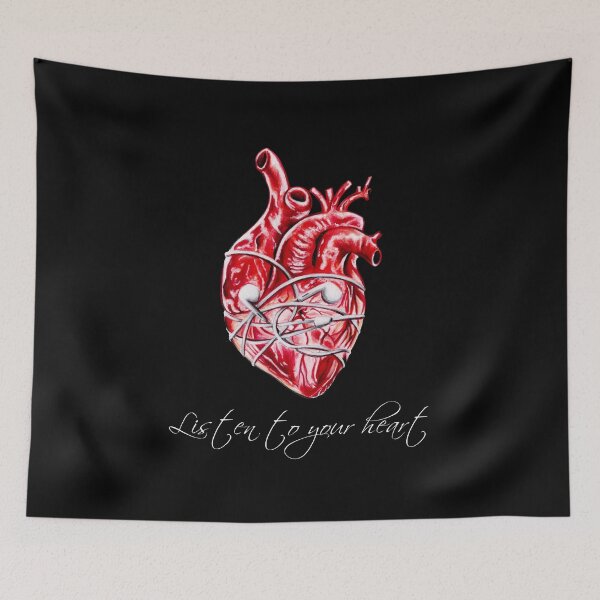 Item preview, Listen to your heart Heart Headphones Orginal Gift Based on Orginal Art designed and sold by ArtPamDesign.