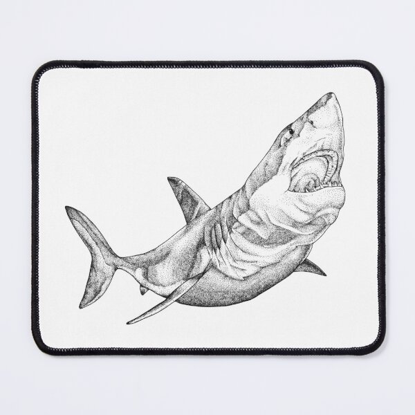 Item preview, Great White Shark Ink Drawing designed and sold by Elizabeth Weglein.