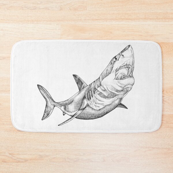 Item preview, Great White Shark Ink Drawing designed and sold by Elizabeth Weglein.