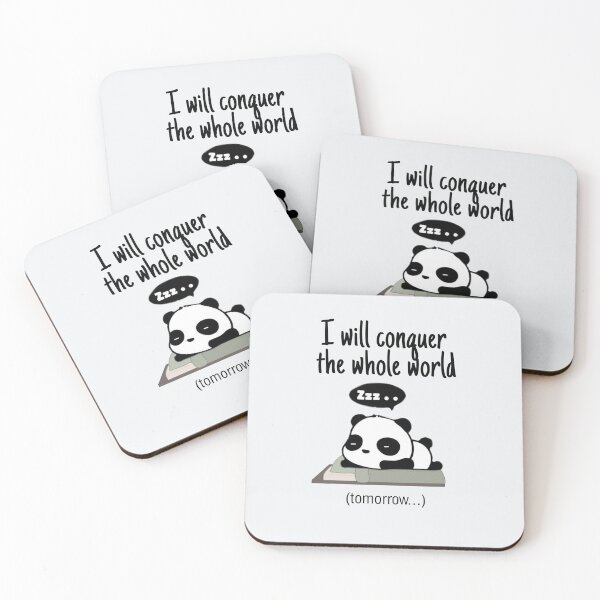 Item preview, Cute Sleepy Pnada Saying I Will Conquer The Whole World Zzz May be later Napping Gift designed and sold by catchyology.