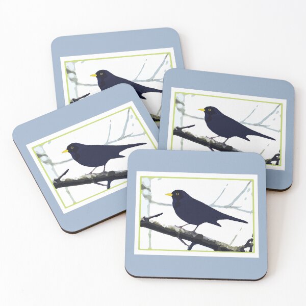 Item preview, Winter blackbird designed and sold by Marju Rose.