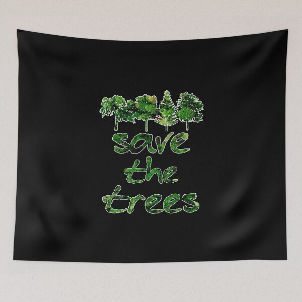 Item preview, Save the Trees Forest green Nature Summer Saying  designed and sold by CreatDifference.