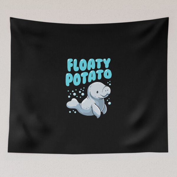 Item preview, Funny Floaty Potato Manatee Cute Sea Cow Dugong designed and sold by derekvella.