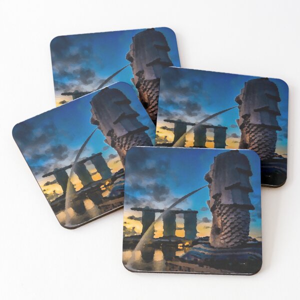 Item preview, Merlion and the Marina Bay Sands, Singapore designed and sold by OliverTLChan.