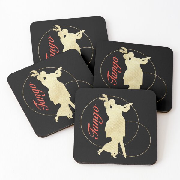 Item preview, Vintage Gold Art Deco Couple Dancing Tango designed and sold by infinitetango.