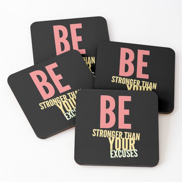 Item preview, Be Stronger than Your Excuses (11/16) designed and sold by Fit & Fun  Gallery.