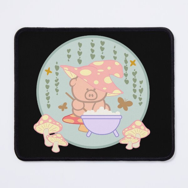 Item preview, Cute Kawaii Witch Pig Cottagecore Aesthetic: Kawaii Witch Pig Brewing for Halloween designed and sold by AxelGreen72.