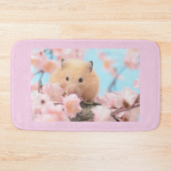 Item preview, Cute Hamster With Pink Flowers designed and sold by cgroenewald.