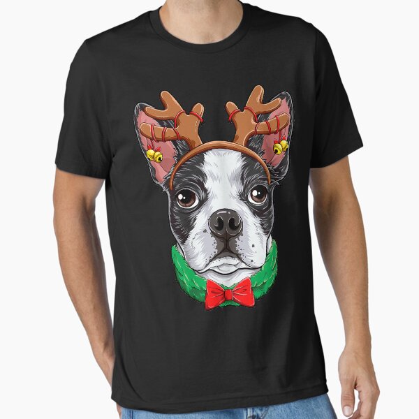 Item preview, Boston Terrier Christmas Reindeer Antlers designed and sold by StevenFiquan.