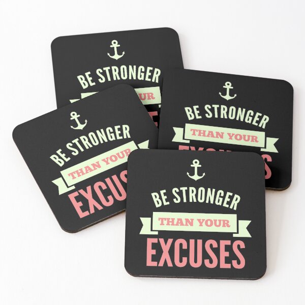 Item preview, Be Stronger than Your Excuses (12/16) designed and sold by Fit & Fun  Gallery.