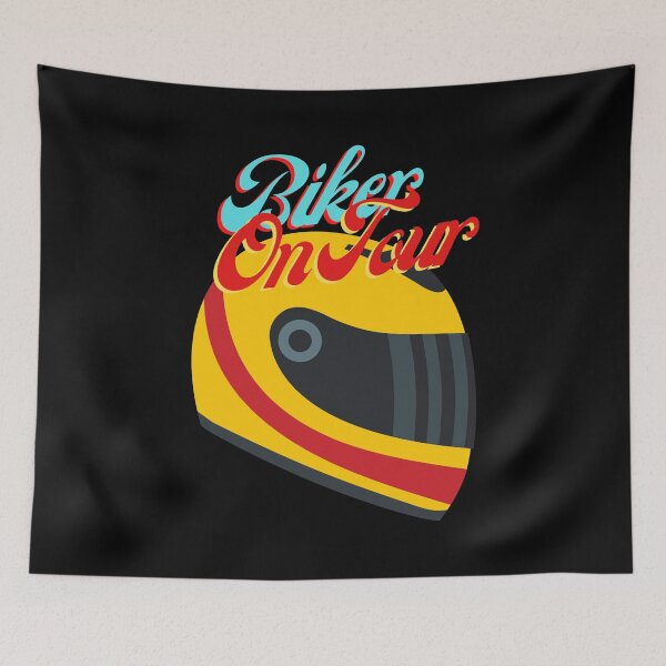 Item preview, Biker on Tour Motorbike Helmet Motorcycling Touring designed and sold by luvvvvvit.