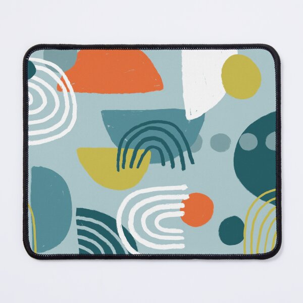 Item preview, Abstract Rainbow on Blue designed and sold by latheandquill.