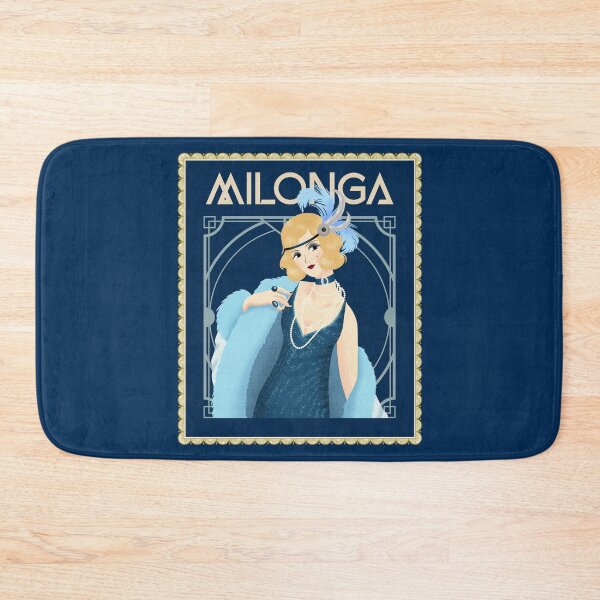Artikelvorschau, Blaue Art Deco 1920er Jahre Stil Tango Milonga Flapper Poster entworfen und verkauft von infinitetango.