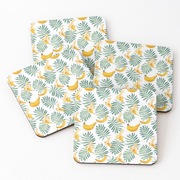 Item preview, Colorful banana fruits and Leaves Pattern designed and sold by digoarpi.
