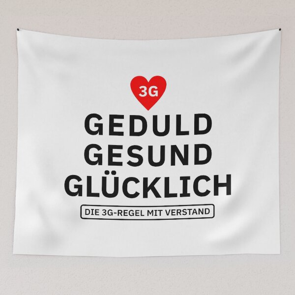 Artikelvorschau, 3G REGEL GEDULD GESUND GLÜCKLICH BY SUBGIRL entworfen und verkauft von SUBGIRL.