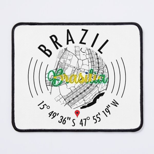 Item preview, Brasilia, BRAZIL Road Map Art - Earth Tones designed and sold by hatimelhag.