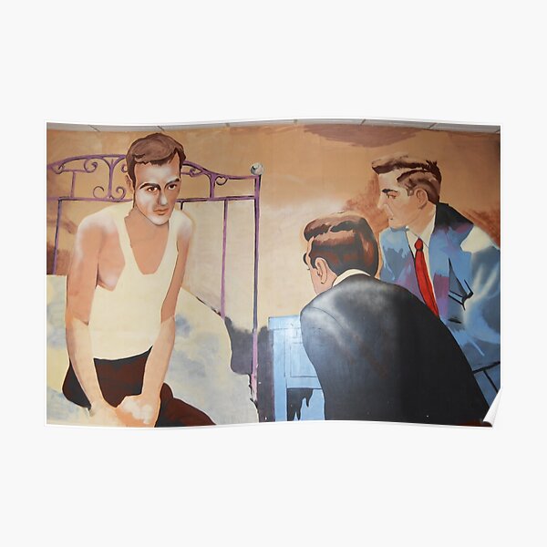 Alcoholics Anonymous Man on Bed Poster