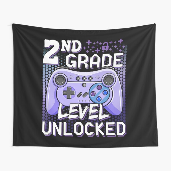 2nd Grade Level Unlocked Video Game Back to School Boys 2nd Tapestry for  Sale by FucaGirl