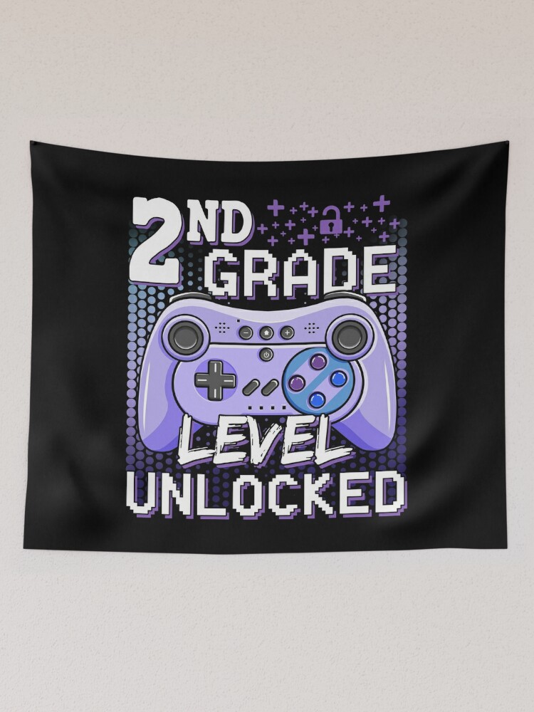 2nd Grade Level Unlocked Video Game Back to School Boys 2nd Tapestry for  Sale by FucaGirl