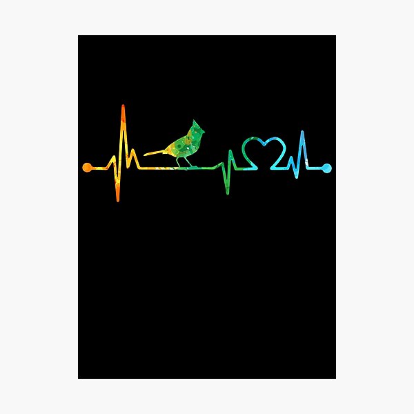 Item preview, CARDINAL HEARTBEAT WATERCOLOR designed and sold by WinghiDesign.