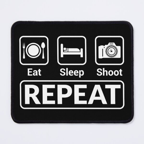 Item preview, Eat Sleep Shoot Repeat Funny Typography for Photographers designed and sold by mrhighsky.