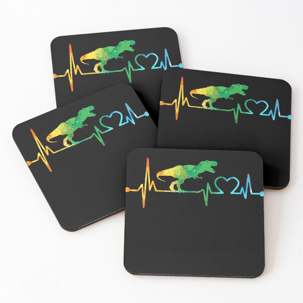 Item preview, DINOSAUR HEARTBEAT WATERCOLOR designed and sold by WinghiDesign.