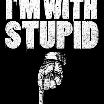 Imagen de la obra I'm With Stupid Pointing Down Finger Down I'm With Stupid Gear de DynamicDesign