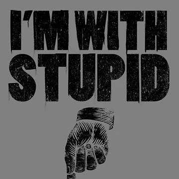 Imagen de la obra I'm With Stupid Pointing Down Finger Down I'm With Stupid Gear de DynamicDesign