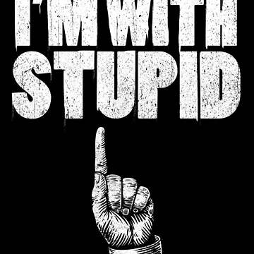 Imagen de la obra I'm With Stupid Pointing Up Finger Up Funny I'm Stupid Gear de DynamicDesign