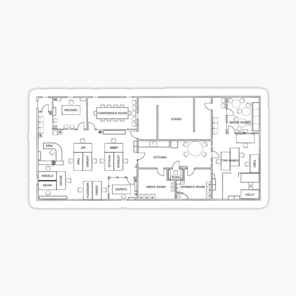 Map of The Office - Dunder Mifflin