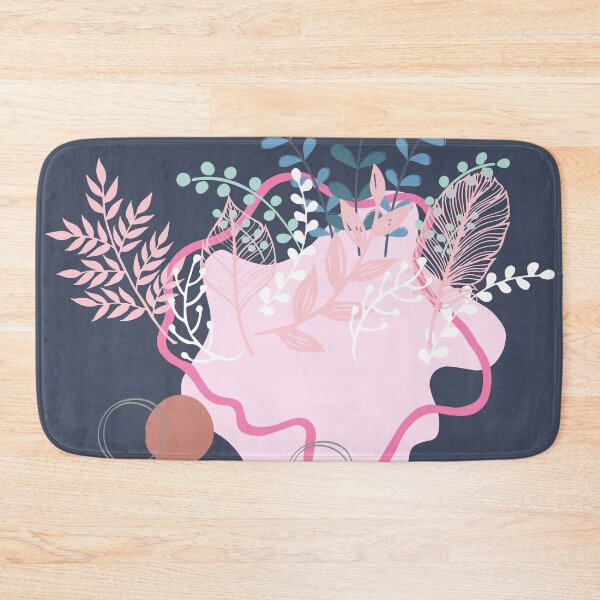 Item preview, Abstract shapes with tropical plants leaves digital design illustration designed and sold by Hartsygarden.