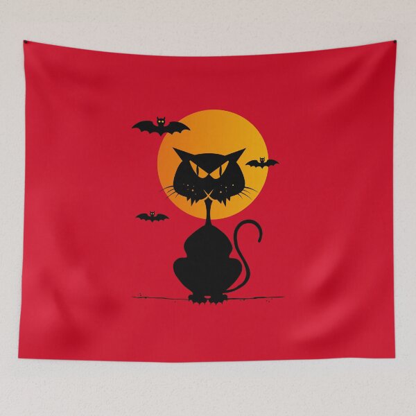 Item preview, Halloween cat by moonlight designed and sold by Kritzel-Claudi.