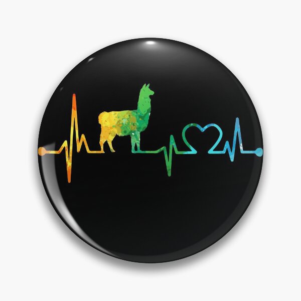 Item preview, LLAMA HEARTBEAT WATERCOLOR designed and sold by WinghiDesign.
