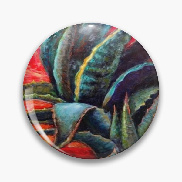 Item preview, LARGE BLUE DESERT AGAVE CACTI SUNRISE ART designed and sold by sharlesart.