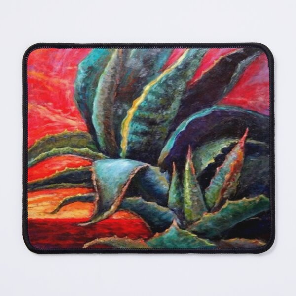 Item preview, LARGE BLUE DESERT AGAVE CACTI SUNRISE ART designed and sold by sharlesart.