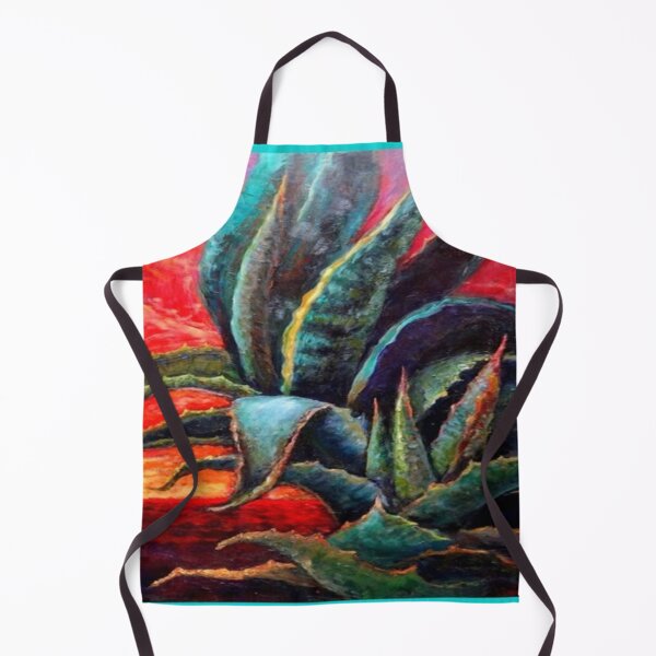 Item preview, LARGE BLUE DESERT AGAVE CACTI SUNRISE ART designed and sold by sharlesart.