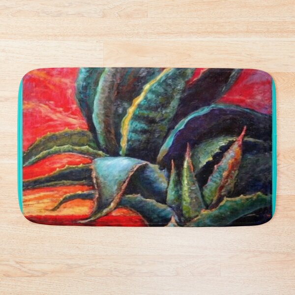 Item preview, LARGE BLUE DESERT AGAVE CACTI SUNRISE ART designed and sold by sharlesart.