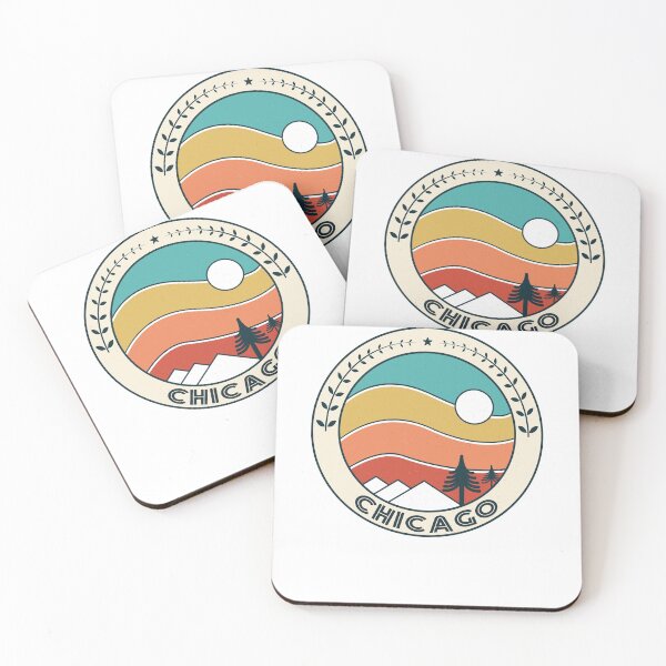 Item preview, Chicago Retro Vintage Sunset - Chicago Illinois Mountain Souvenir - Gift - Hometown - Hiking - Nature designed and sold by HappyTees Lab.
