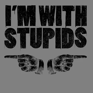 Imagen de la obra I'm With Stupids Pointing Left And Right I'm With Stupids Gear de DynamicDesign