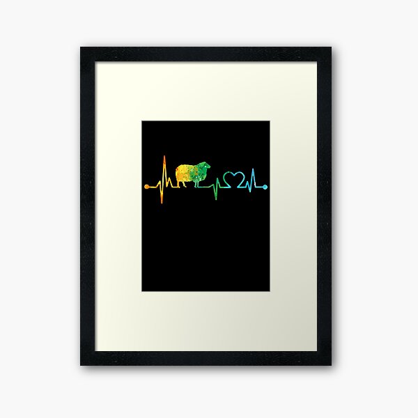Item preview, SHEEP HEARTBEAT WATERCOLOR designed and sold by WinghiDesign.