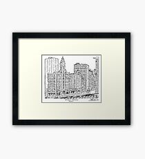 Wrigley Building Maze Framed Print