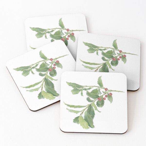Item preview, Holly Leaves and Berries designed and sold by BonnieOApp.