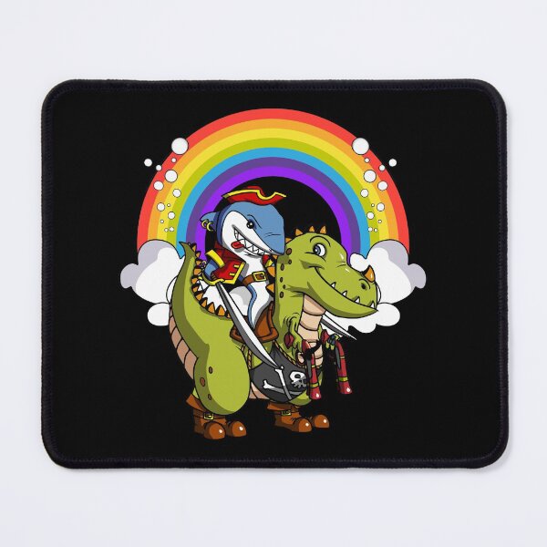 Item preview, Shark Pirate Captain Riding T-Rex Dinosaur designed and sold by underheaven.